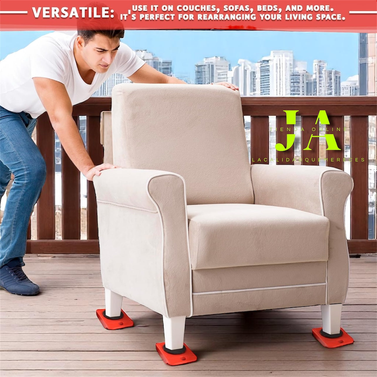 JUEGO DE RODILLOS DE TRANSPORTE DE MUEBLES