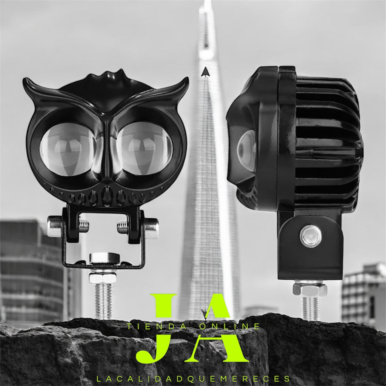 LUZ LED ANTI NEBLINA PARA MOTO BICOLOR ESTILO BÚHO
