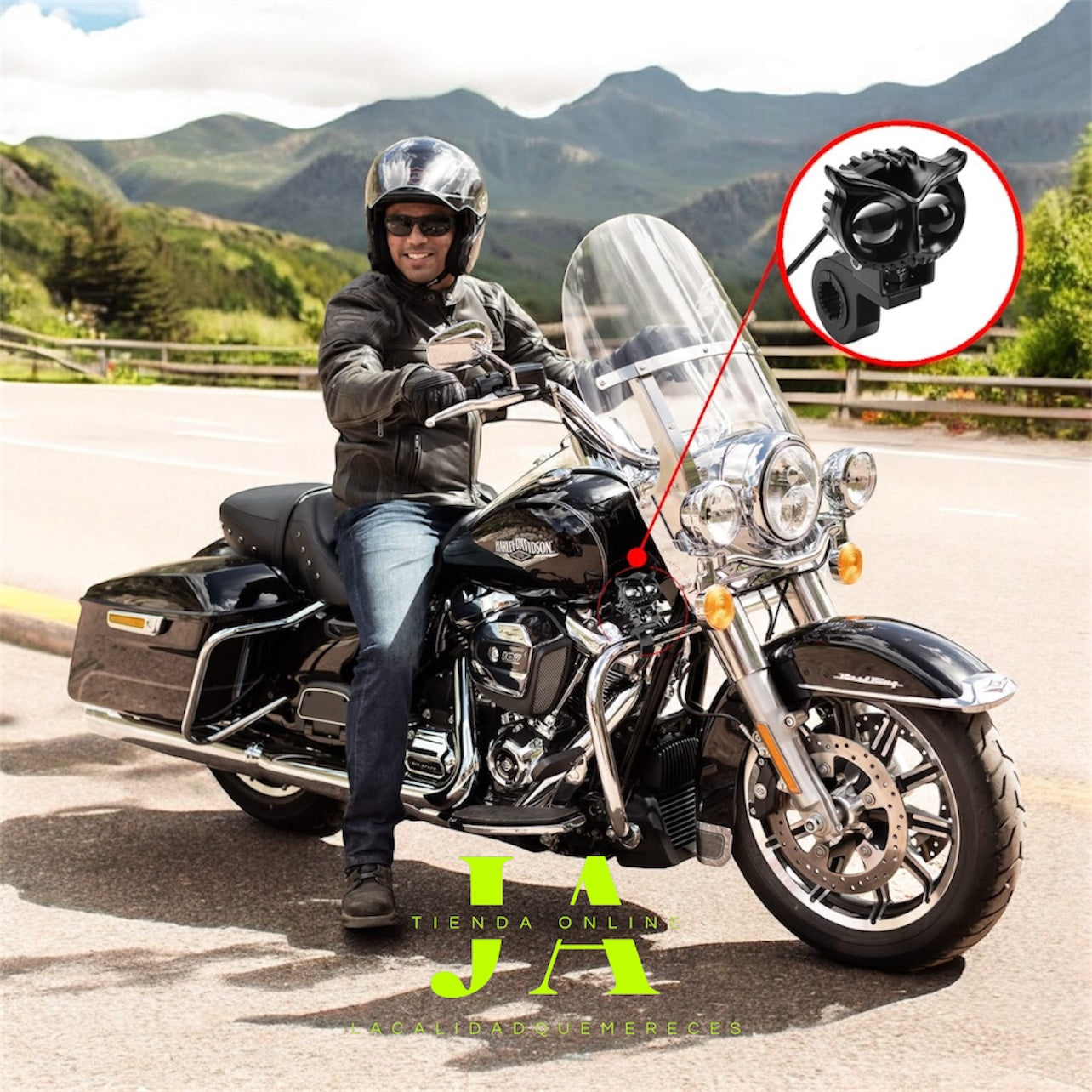 LUZ LED ANTI NEBLINA PARA MOTO BICOLOR ESTILO BÚHO