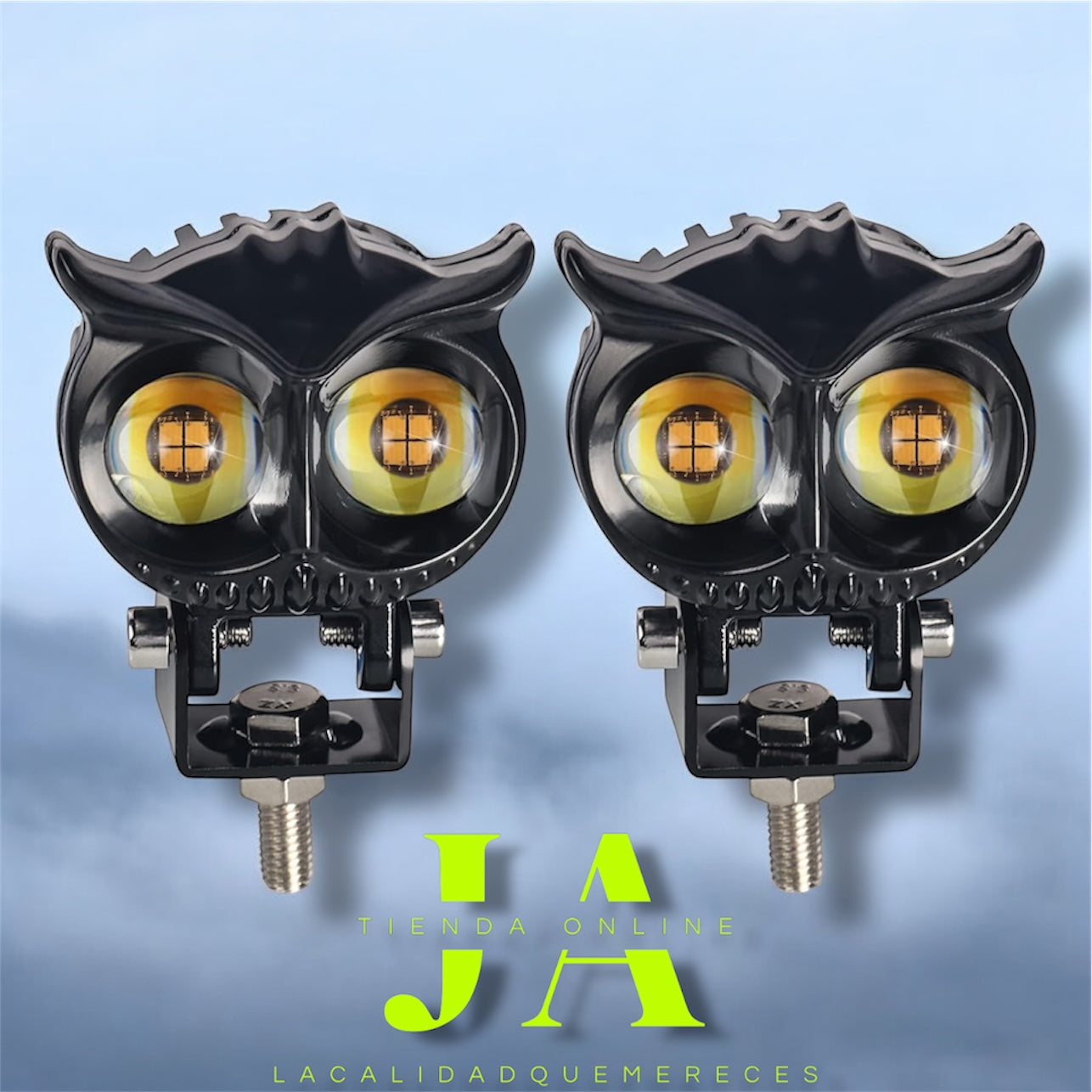 LUZ LED ANTI NEBLINA PARA MOTO BICOLOR ESTILO BÚHO
