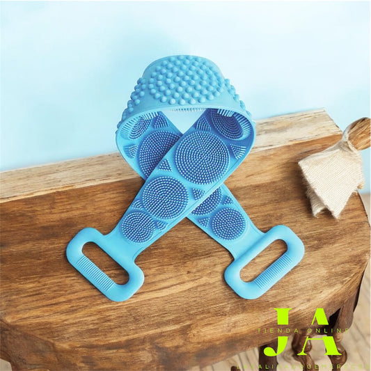 MASAJEADOR DE SILICONA PARA DUCHA, COLOR TURQUESA