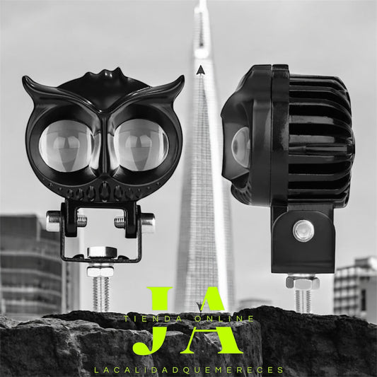 LUZ LED ANTI NEBLINA PARA MOTO BICOLOR ESTILO BÚHO