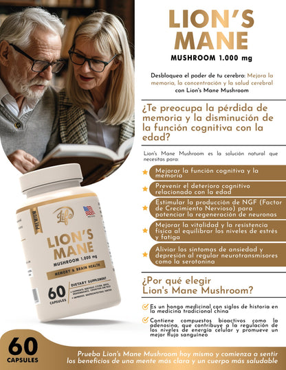 MELENA DE LEÓN (MEJORA LA FUNCIÓN COGNITIVA, FAVORECE LA MEMORIA Y LA CONCENTRACIÓN)