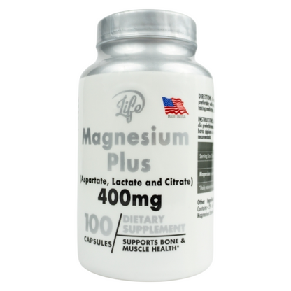 MAGNESIO PLUS (PARA MEJORAR LA SALUD ÓSEA, MUSCULAR Y NERVIOSA)