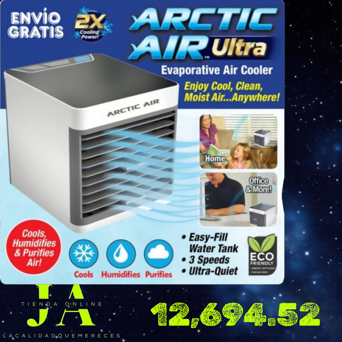 ARTIC AIR ULTRA MINI AIRE ACONDICIONADO PORTÁTIL 3 EN 1