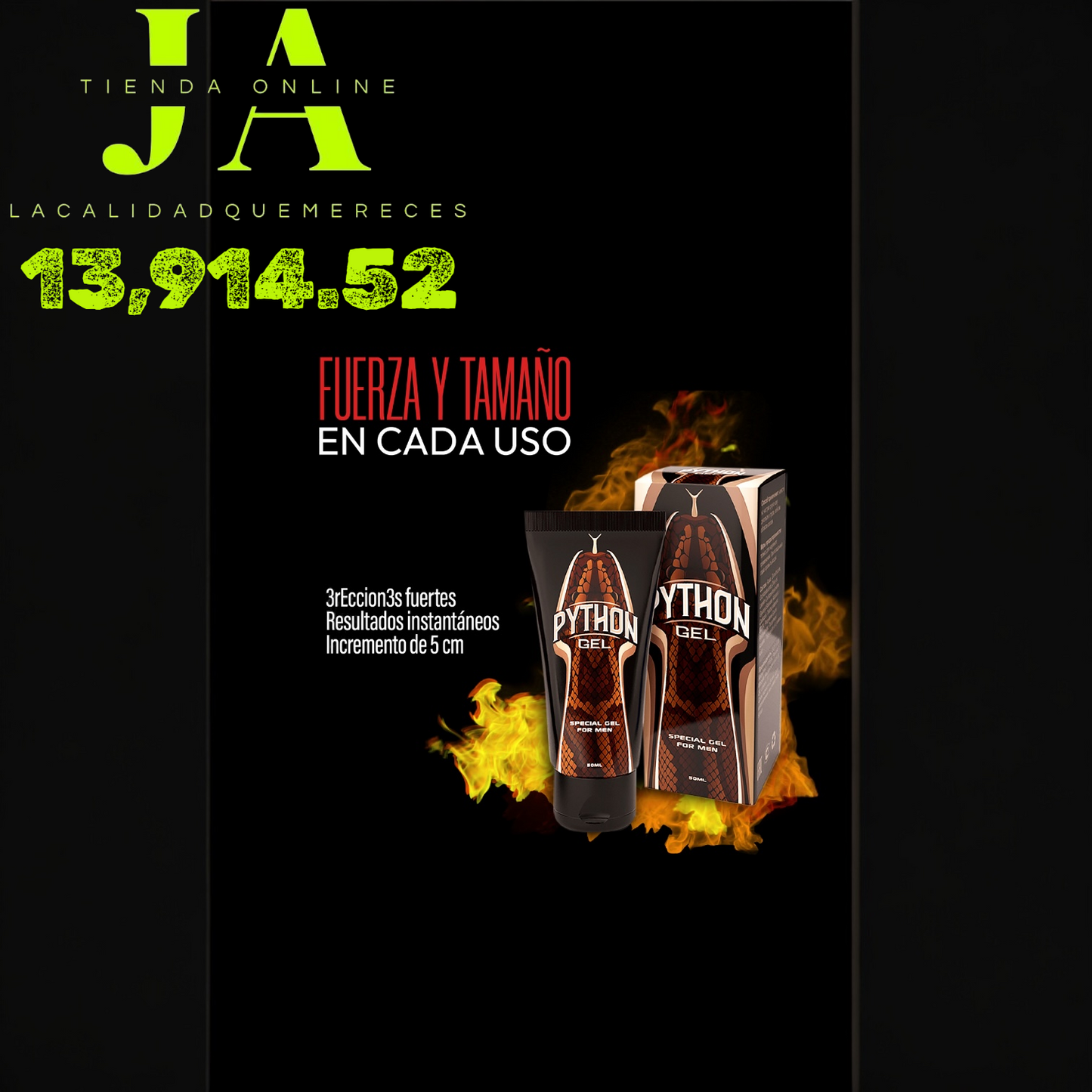 PYTHON GEL NATURAL MASCULINO