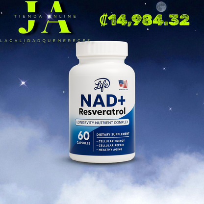 NAD RESVERATROL (OPTIMIZA LA FUNCIÓN COGNITIVA Y PROTEGE LAS NEURONAS).