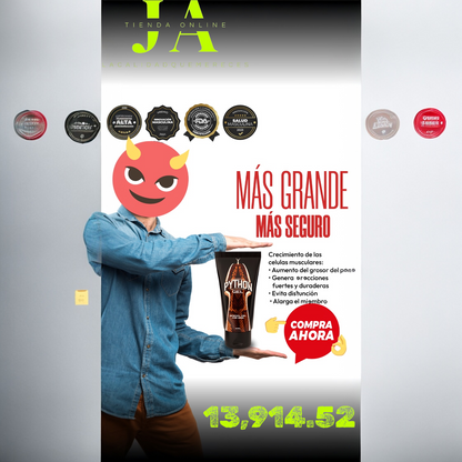 PYTHON GEL NATURAL MASCULINO